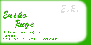 eniko ruge business card
